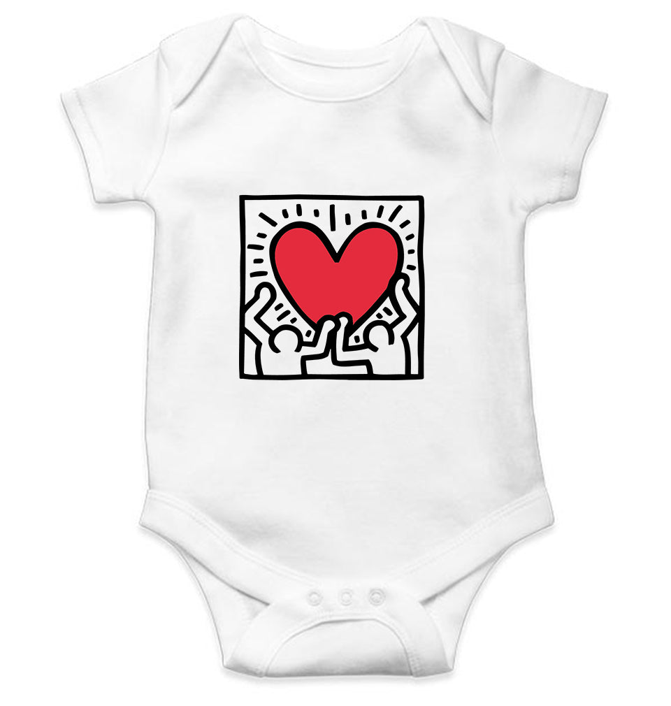 Keith Haring Kids Romper For Baby Boy/Girl-0-5 Months(18 Inches)-White-Ektarfa.online