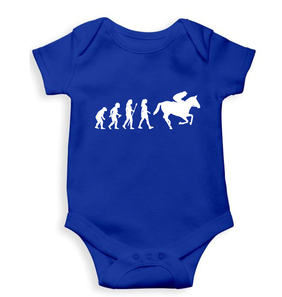 Horse Riding Kids Romper For Baby Boy/Girl-0-5 Months(18 Inches)-Royal Blue-Ektarfa.online