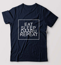 Load image into Gallery viewer, Daaru T-Shirt for Men-S(38 Inches)-Navy Blue-Ektarfa.online
