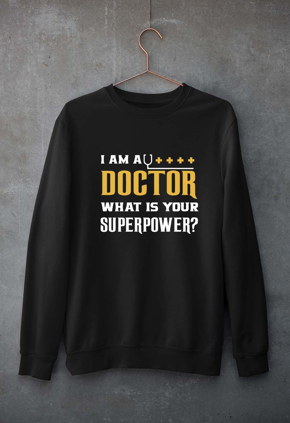 Doctor Unisex Sweatshirt for Men/Women-Black-Ektarfa.online