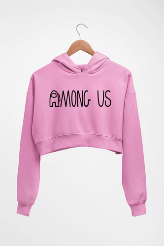 Among Us Crop HOODIE FOR WOMEN-Light Baby Pink-Ektarfa.online