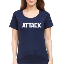 Load image into Gallery viewer, Attack T-Shirt for Women-Navy Blue-Ektarfa.online
