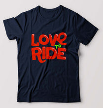 Load image into Gallery viewer, Love to Ride T-Shirt for Men-Navy Blue-Ektarfa.online
