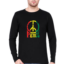 Load image into Gallery viewer, Bob Marley Peace Full Sleeves T-Shirt for Men-Black-Ektarfa.online
