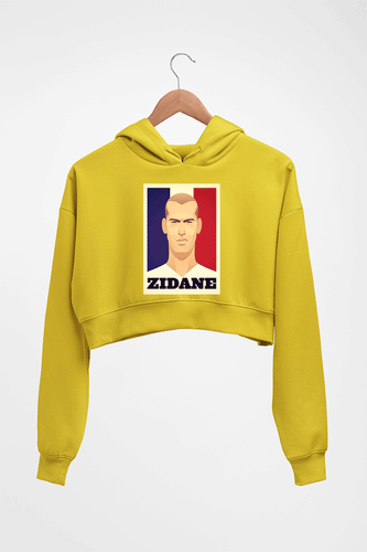 Zidane Crop HOODIE FOR WOMEN-Mustard Yellow-Ektarfa.online