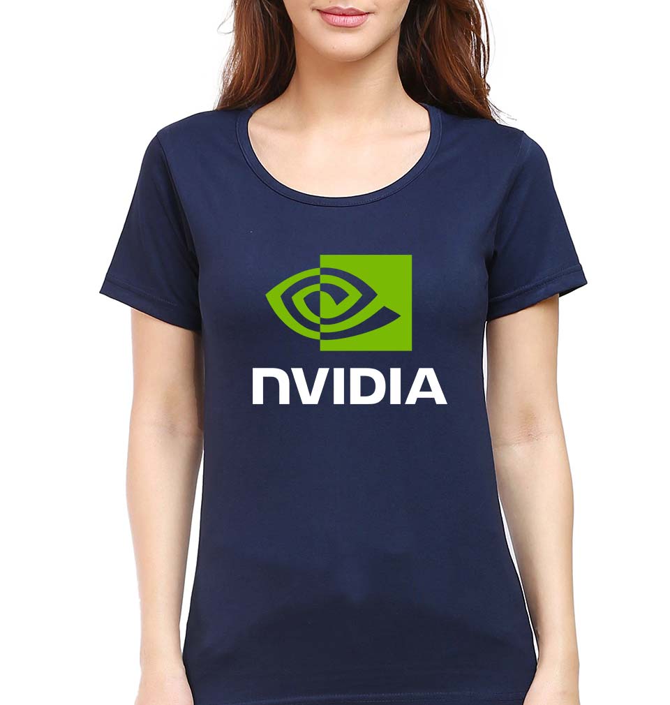 Nvidia T-Shirt for Women-Navy Blue-Ektarfa.online