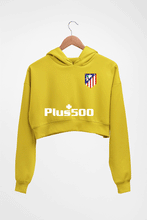 Load image into Gallery viewer, Atletico Madrid 2021-22 Crop HOODIE FOR WOMEN-Mustard Yellow-Ektarfa.online

