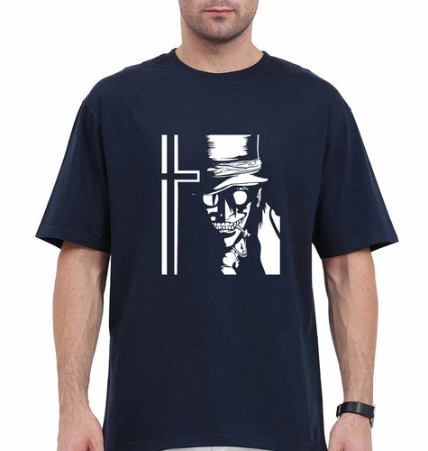 Alucard Oversized T-Shirt for Men-Navy Blue-Ektarfa.online