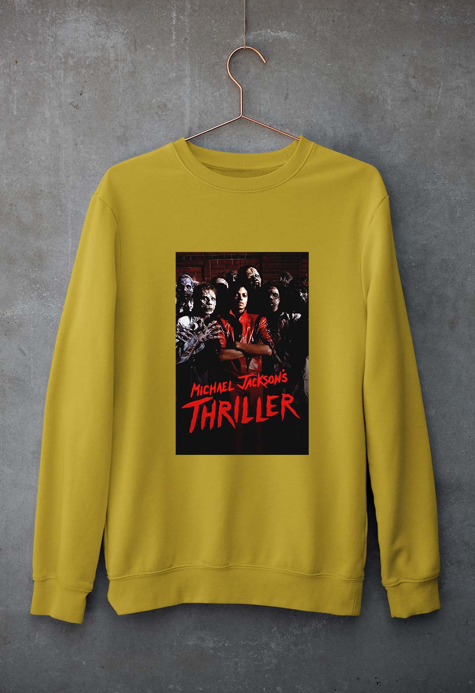 Thriller Unisex Sweatshirt for Men/Women-Mustard Yellow-Ektarfa.online