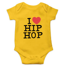 Load image into Gallery viewer, I Love Hip Hop Kids Romper For Baby Boy/Girl-0-5 Months(18 Inches)-Yellow-Ektarfa.online
