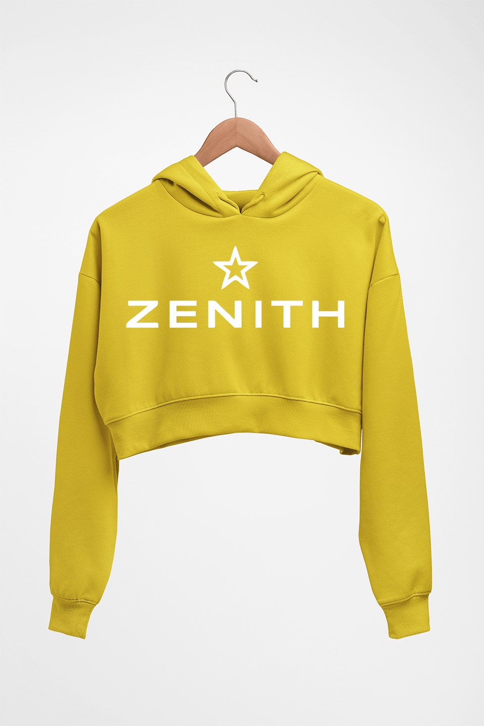 Zenith Crop HOODIE FOR WOMEN-Mustard Yellow-Ektarfa.online