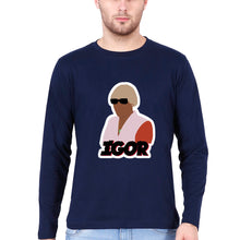 Load image into Gallery viewer, Igor Full Sleeves T-Shirt for Men-Navy Blue-Ektarfa.online
