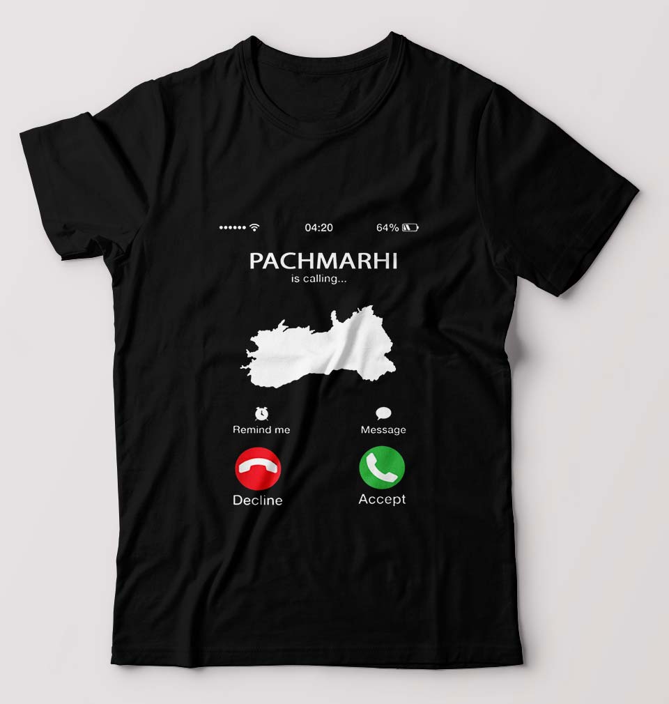 Pachmarhi Calling T-Shirt for Men-Black-Ektarfa.online