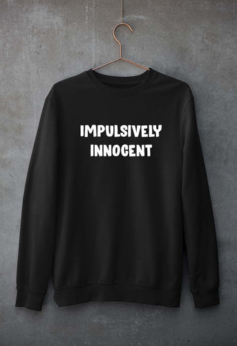 Impulsively Innocent Unisex Sweatshirt for Men/Women-Black-Ektarfa.online
