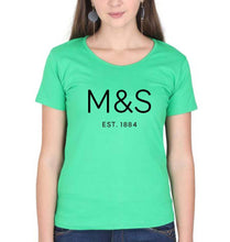 Load image into Gallery viewer, M&amp;S T-Shirt for Women-XS(32 Inches)-Flag Green-Ektarfa.online
