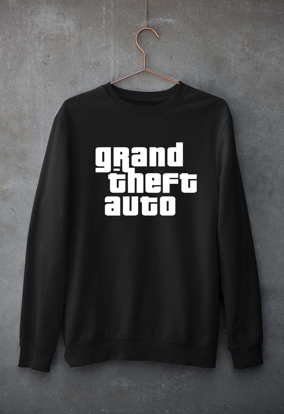 Grand Theft Auto (GTA) Unisex Sweatshirt for Men/Women-S(40 Inches)-Black-Ektarfa.online