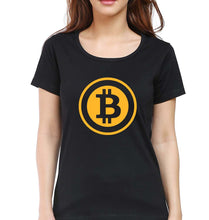 Load image into Gallery viewer, Cryptocurrency Bitcoin T-Shirt for Women-Black-Ektarfa.online
