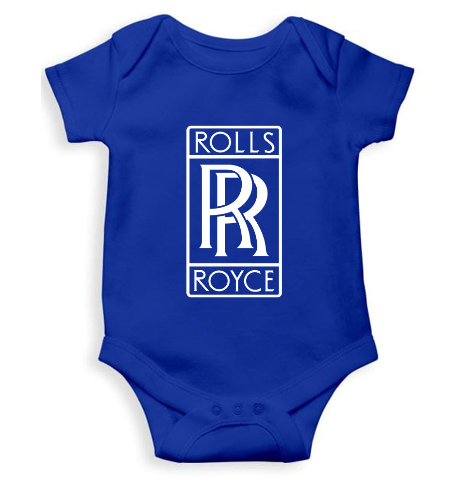 Rolls Royce Kids Romper For Baby Boy/Girl-0-5 Months(18 Inches)-Royal Blue-Ektarfa.online