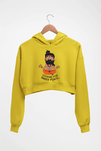 Load image into Gallery viewer, Inner Peace Crop HOODIE FOR WOMEN-Mustard Yellow-Ektarfa.online
