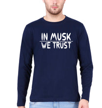 Load image into Gallery viewer, Elon Musk Full Sleeves T-Shirt for Men-Navy Blue-Ektarfa.online
