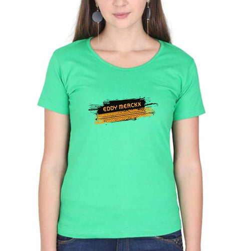 Eddy Merckx T-Shirt for Women-Flag Green-Ektarfa.online