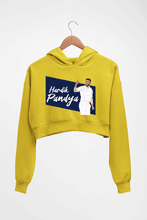 Load image into Gallery viewer, Hardik Pandya Crop HOODIE FOR WOMEN-Mustard Yellow-Ektarfa.online
