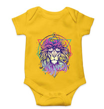 Load image into Gallery viewer, Psychedelic Lion Kids Romper For Baby Boy/Girl-Yellow-Ektarfa.online
