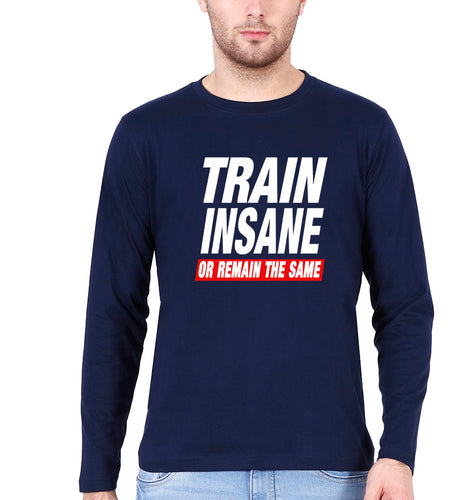 Gym Full Sleeves T-Shirt for Men-Navy Blue-Ektarfa.online