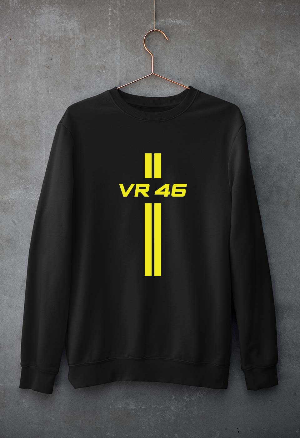 Valentino Rossi(VR 46) Unisex Sweatshirt for Men/Women-S(40 Inches)-Black-Ektarfa.online