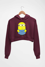 Load image into Gallery viewer, Minion Crop HOODIE FOR WOMEN-Maroon-Ektarfa.online
