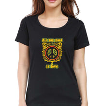 Load image into Gallery viewer, Psychedelic Love T-Shirt for Women-XS(32 Inches)-Black-Ektarfa.online
