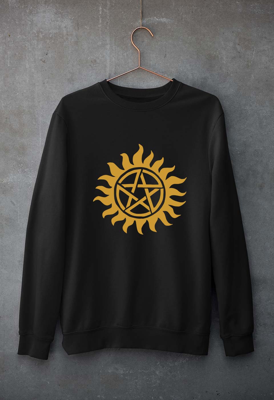 Supernatural Unisex Sweatshirt for Men/Women-S(40 Inches)-Black-Ektarfa.online