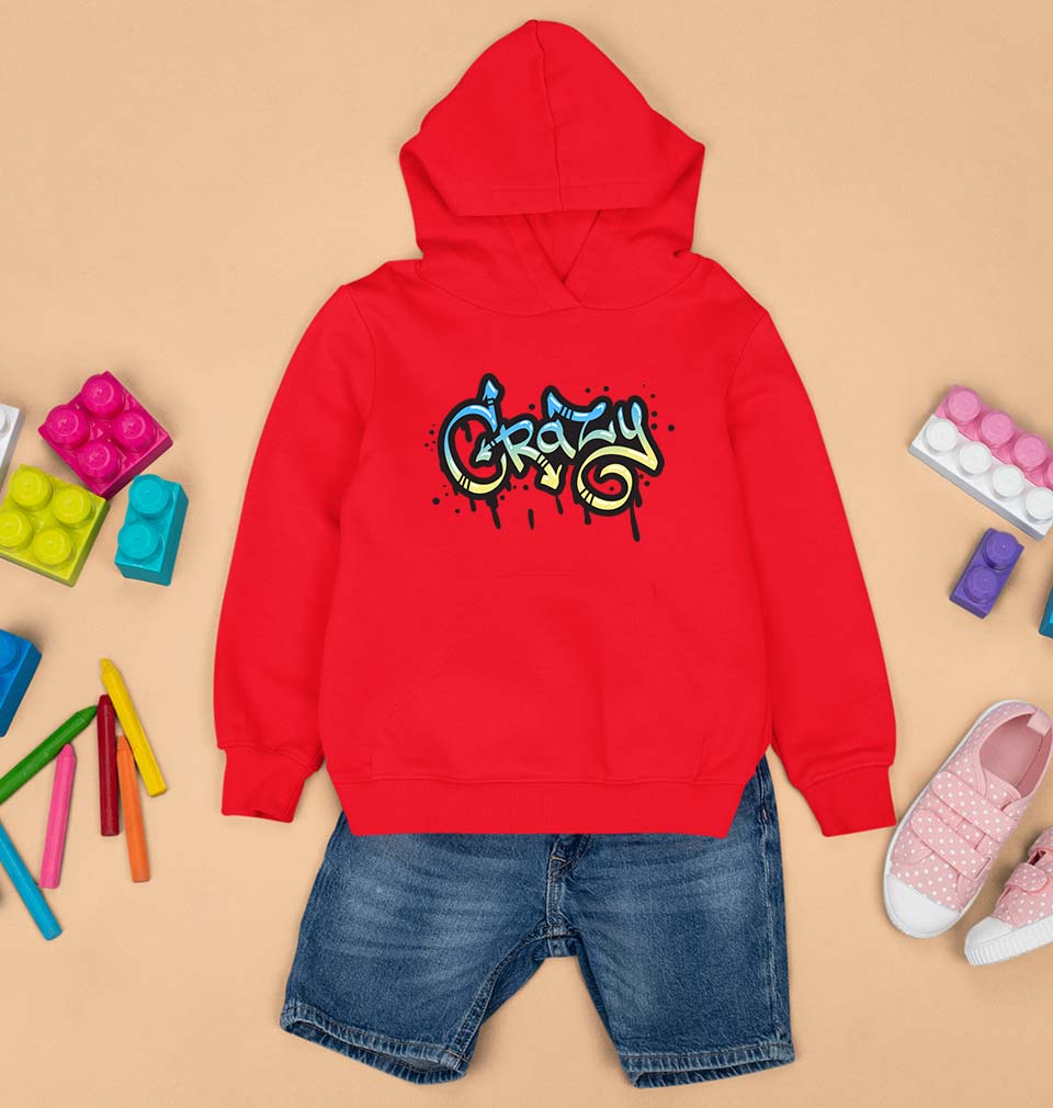 Graffiti Crazy Kids Hoodie for Boy/Girl-0-1 Year(22 Inches)-Red-Ektarfa.online
