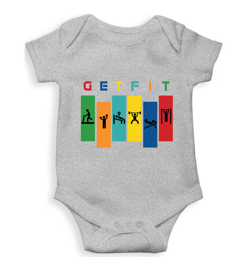 Gym Kids Romper For Baby Boy/Girl-Grey-Ektarfa.online