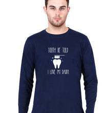 Load image into Gallery viewer, Love Daddy Full Sleeves T-Shirt for Men-Navy Blue-Ektarfa.online
