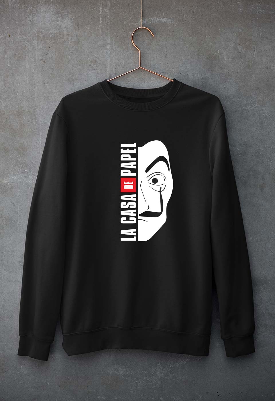Money Heist Unisex Sweatshirt for Men/Women-Black-Ektarfa.online
