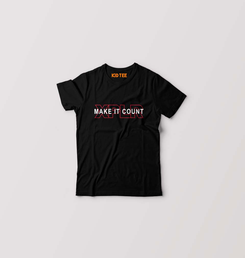 XPLR Kids T-Shirt for Boy/Girl-Black-Ektarfa.online