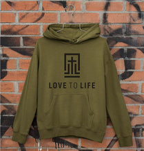 Load image into Gallery viewer, Love To Life Unisex Hoodie for Men/Women-S(40 Inches)-Olive Green-Ektarfa.online
