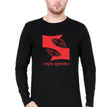Load image into Gallery viewer, Symbiosis Full Sleeves T-Shirt for Men-Black-Ektarfa.online
