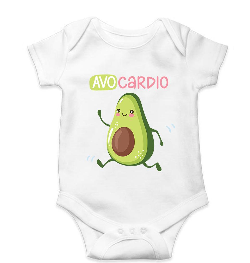 Avocado Kids Romper For Baby Boy/Girl-0-5 Months(18 Inches)-White-Ektarfa.online