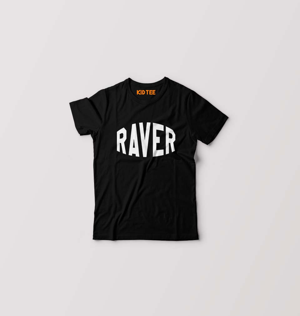 Raver Kids T-Shirt for Boy/Girl-0-1 Year(20 Inches)-Black-Ektarfa.online