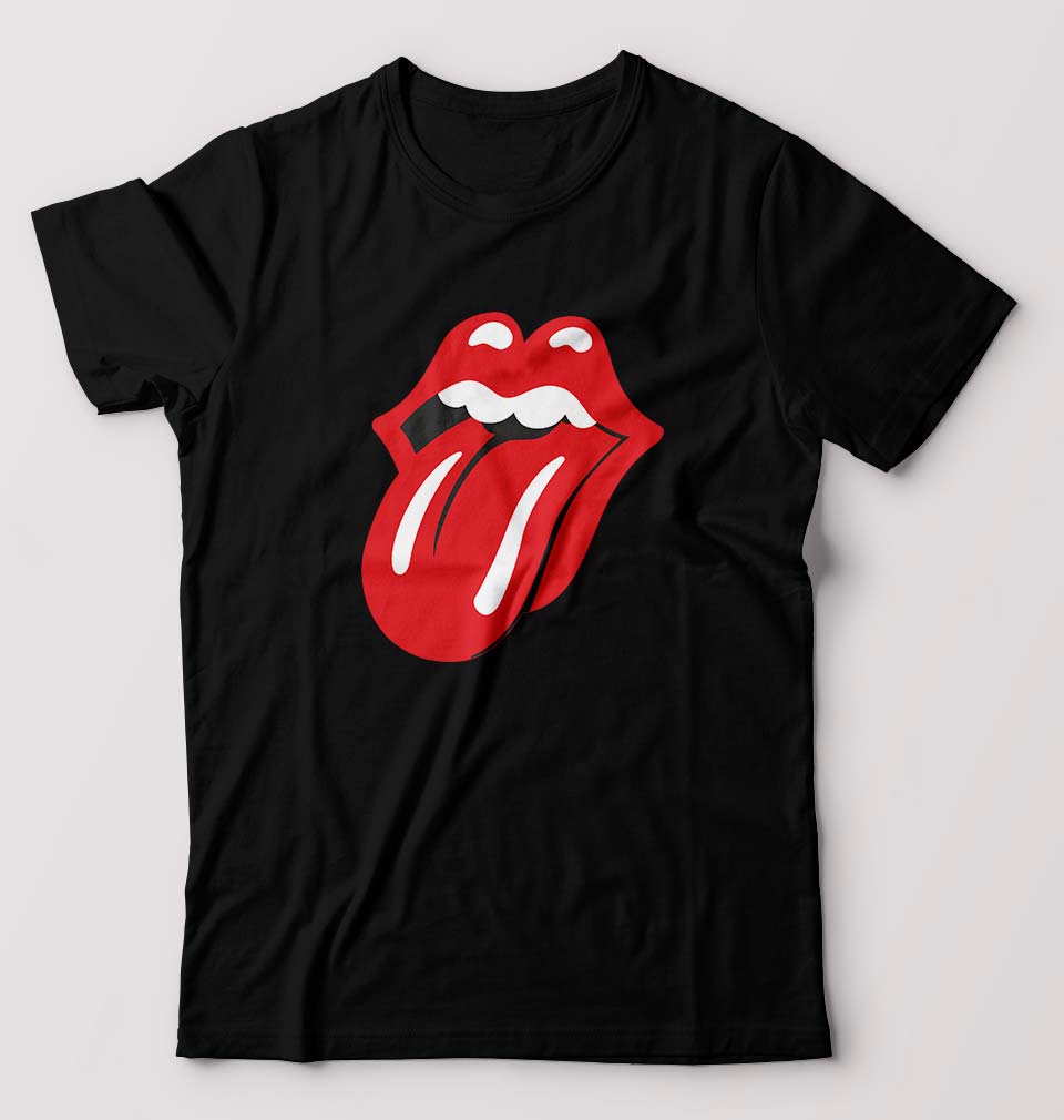 Rolling Stones T-Shirt for Men-S(38 Inches)-Black-Ektarfa.online