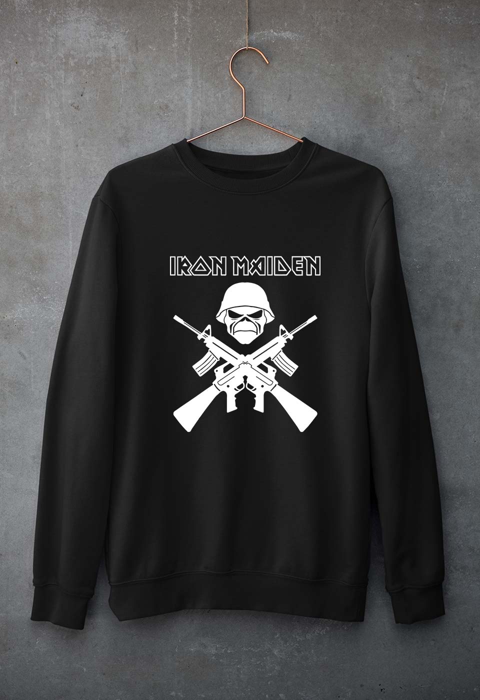 Iron Maiden Unisex Sweatshirt for Men/Women-S(40 Inches)-Black-Ektarfa.online