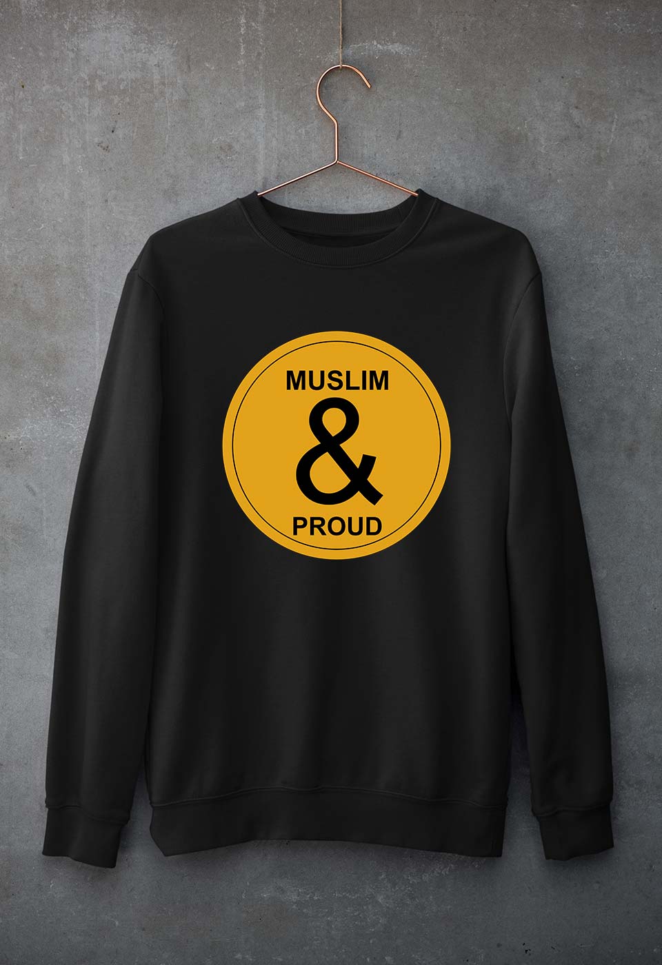 Muslim Unisex Sweatshirt for Men/Women-S(40 Inches)-Black-Ektarfa.online