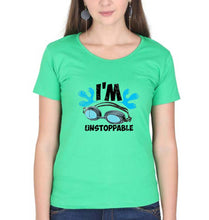Load image into Gallery viewer, Swimming T-Shirt for Women-Flag Green-Ektarfa.online
