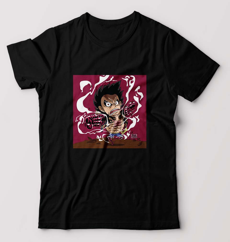 Monkey D. Luffy T-Shirt for Men-S(38 Inches)-Black-Ektarfa.online