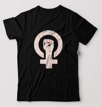 Load image into Gallery viewer, Feminist T-Shirt for Men-S(38 Inches)-Black-Ektarfa.online
