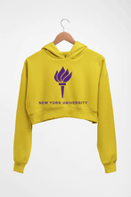Load image into Gallery viewer, New York University Crop HOODIE FOR WOMEN-Mustard Yellow-Ektarfa.online

