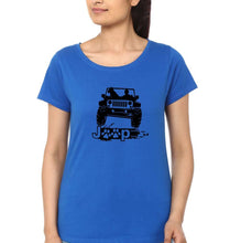 Load image into Gallery viewer, Jeep T-Shirt for Women-XS(32 Inches)-Royal Blue-Ektarfa.online
