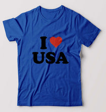 Load image into Gallery viewer, I Love USA T-Shirt for Men-Royal Blue-Ektarfa.online
